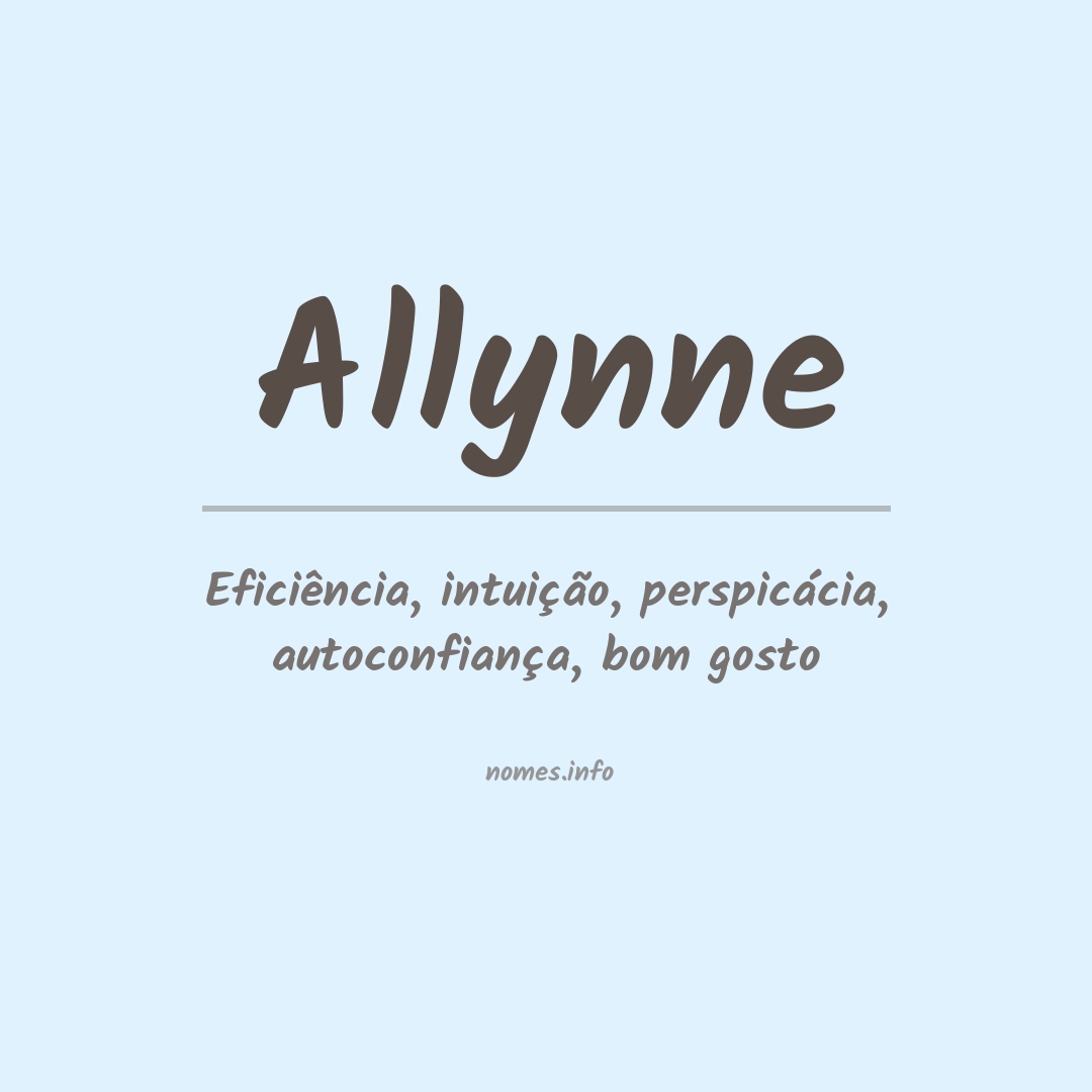 Significado do nome Allynne