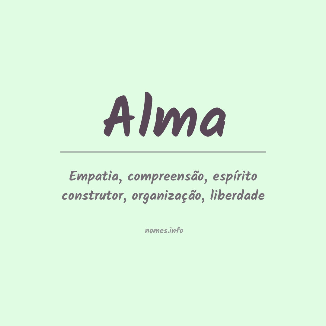 Significado do nome Alma