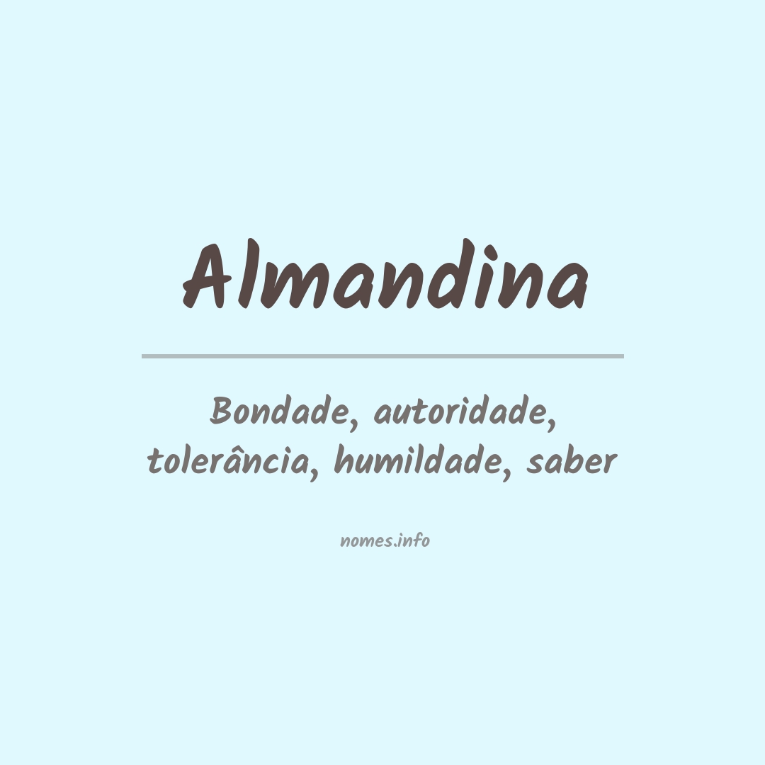 Significado do nome Almandina