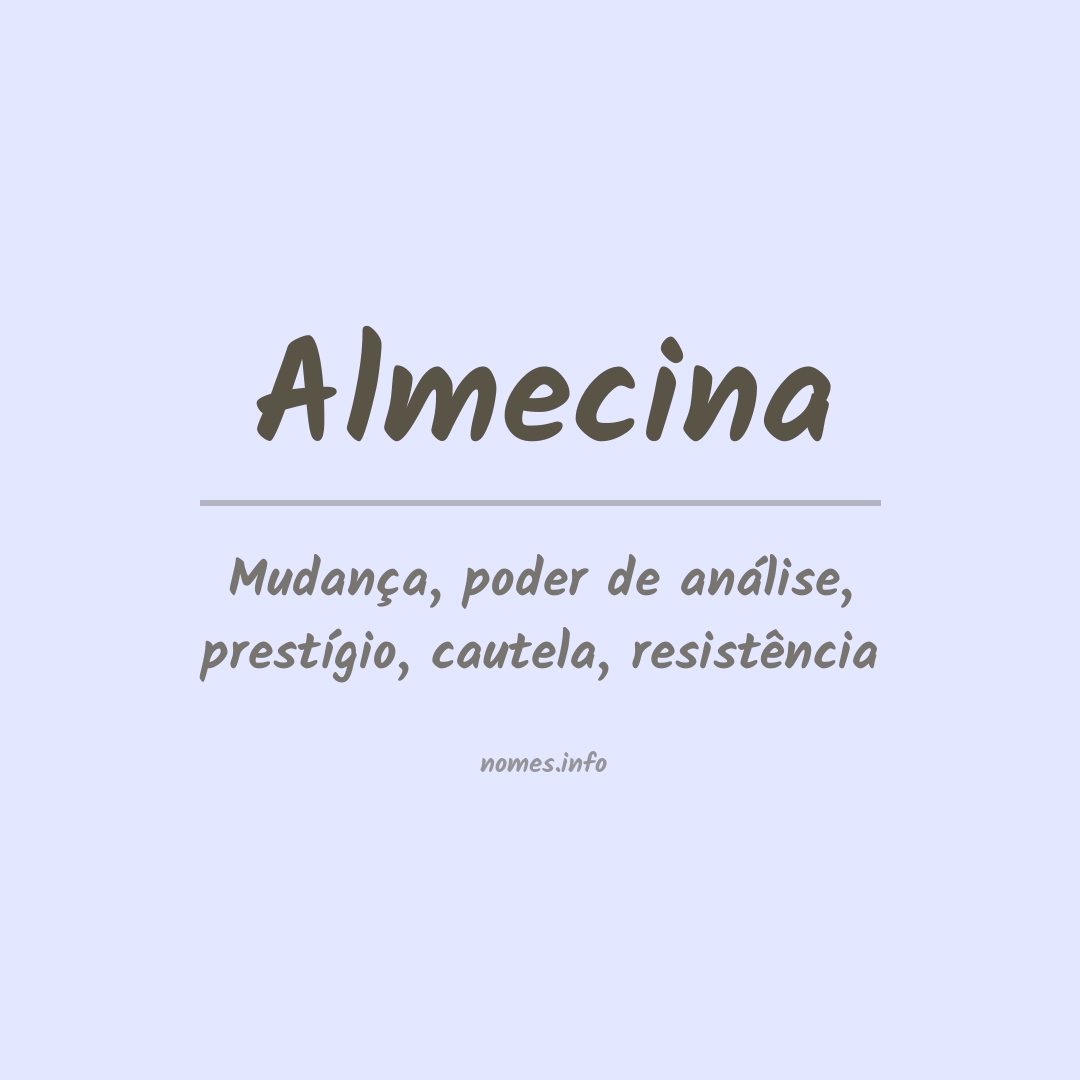 Significado do nome Almecina