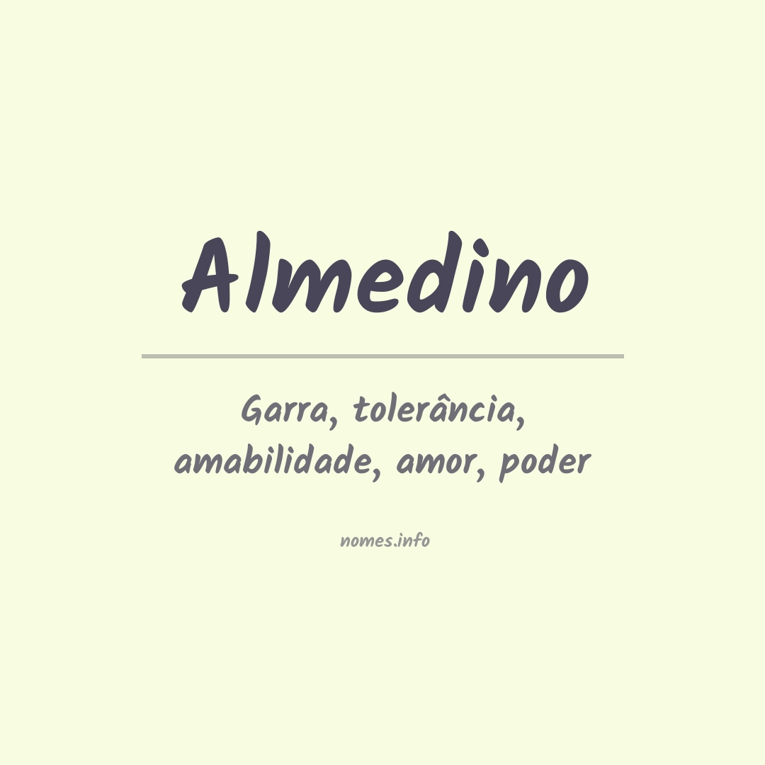 Significado do nome Almedino