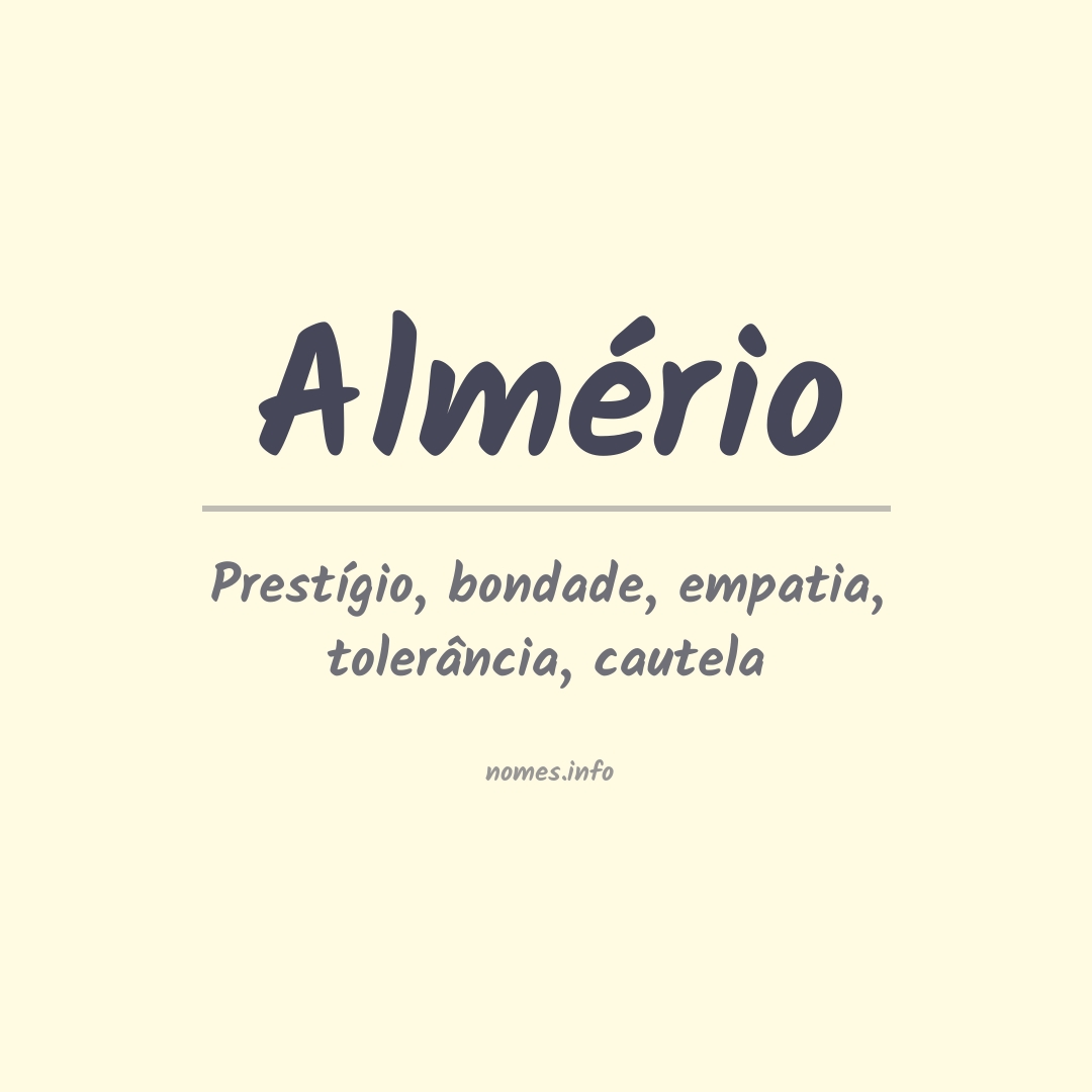 Significado do nome Almério