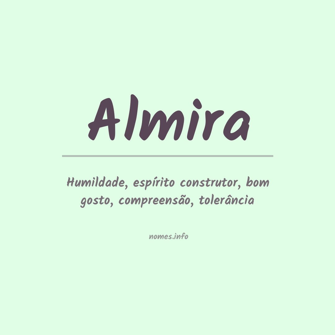 Significado do nome Almira