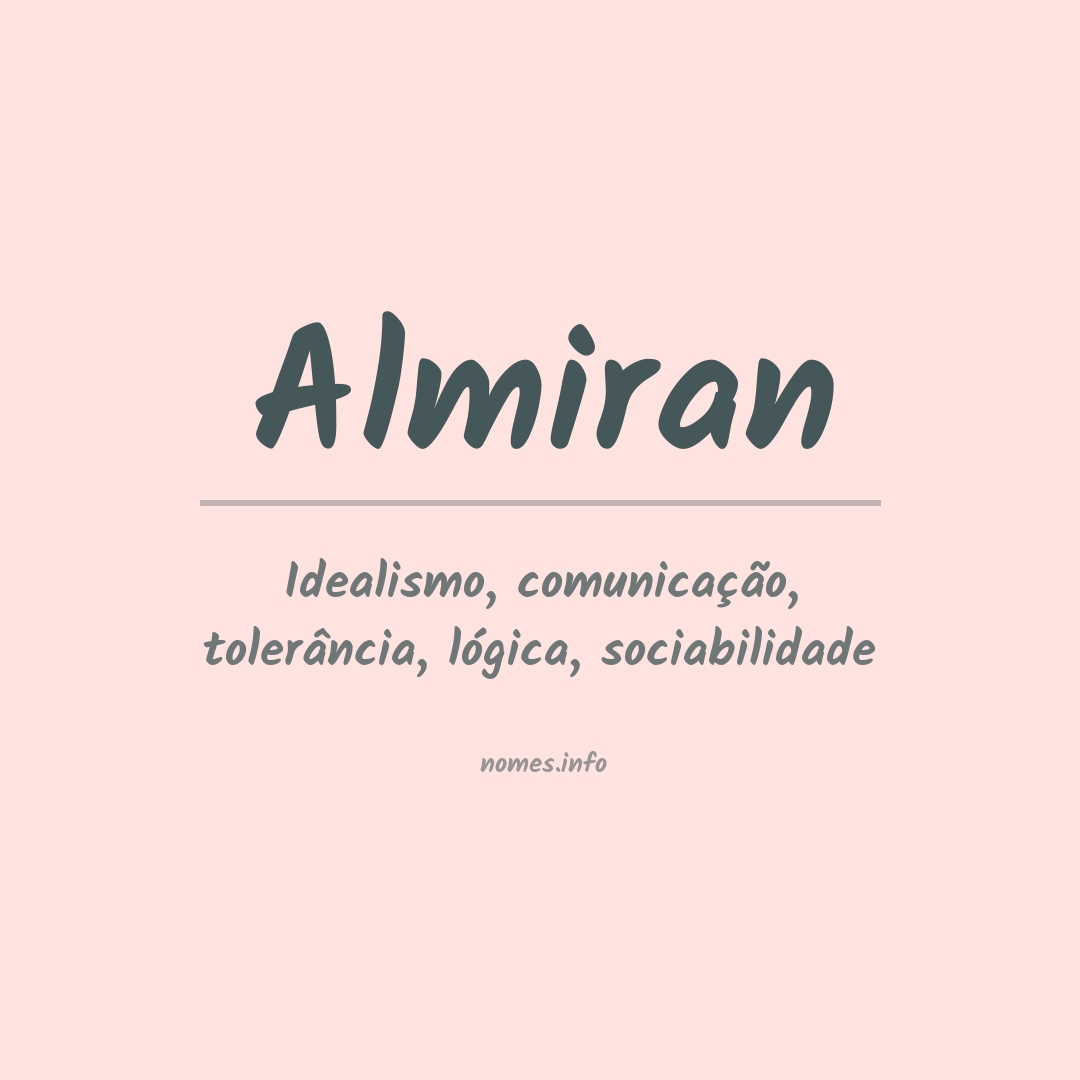 Significado do nome Almiran
