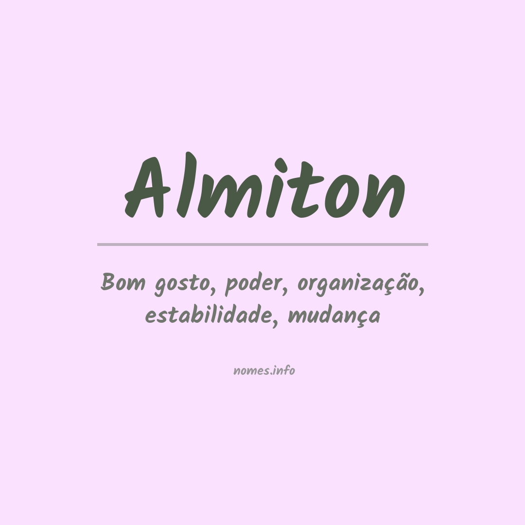 Significado do nome Almiton
