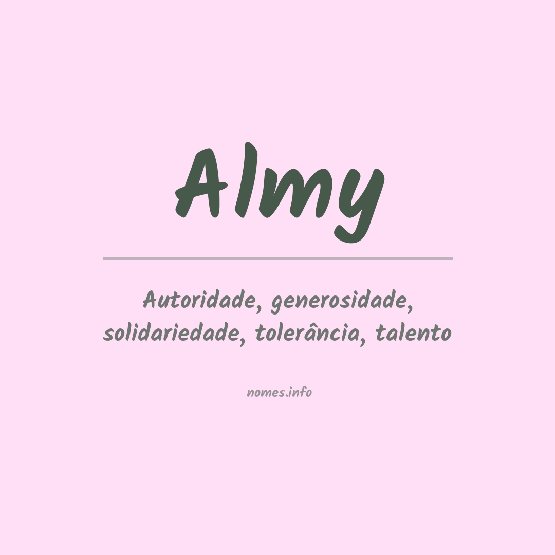 Significado do nome Almy