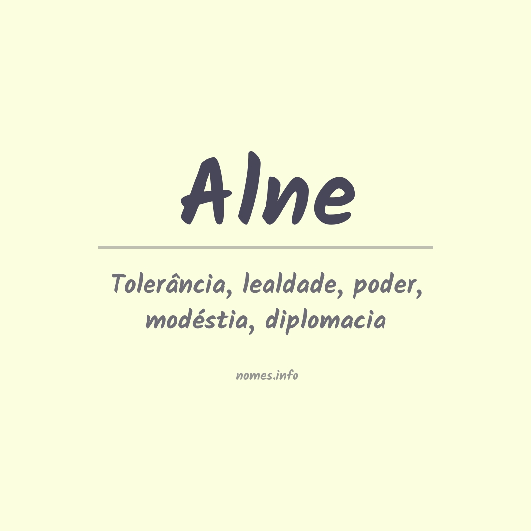 Significado do nome Alne