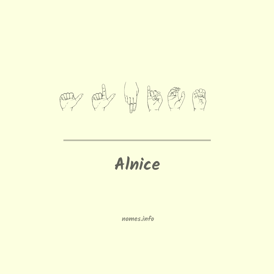 Alnice em Libras
