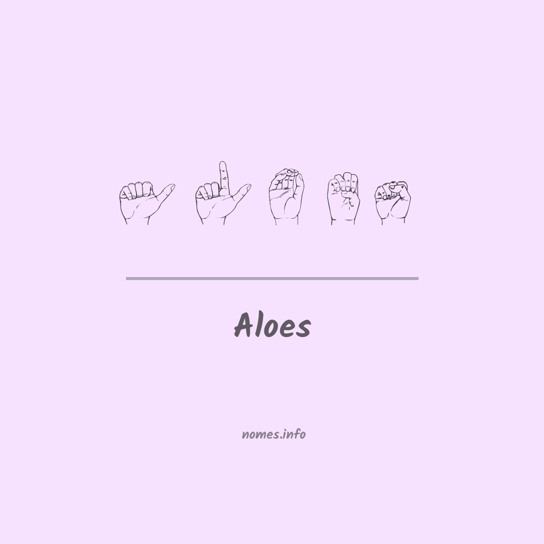 Aloes em Libras