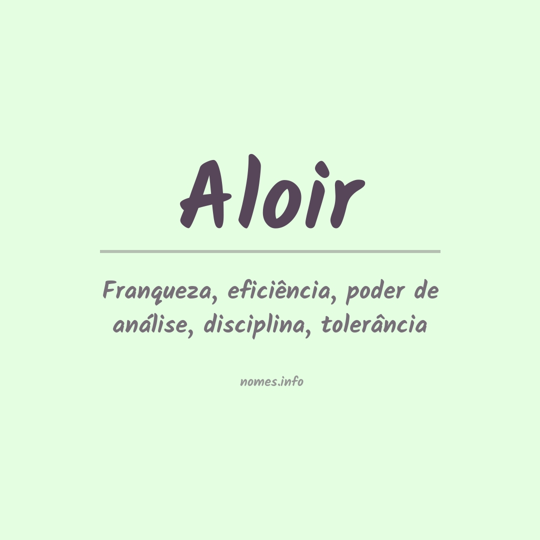 Significado do nome Aloir