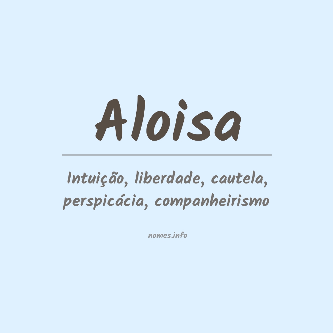 Significado do nome Aloisa