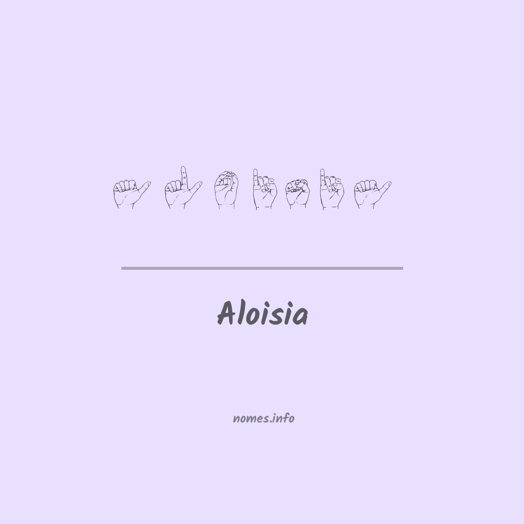 Aloisia em Libras