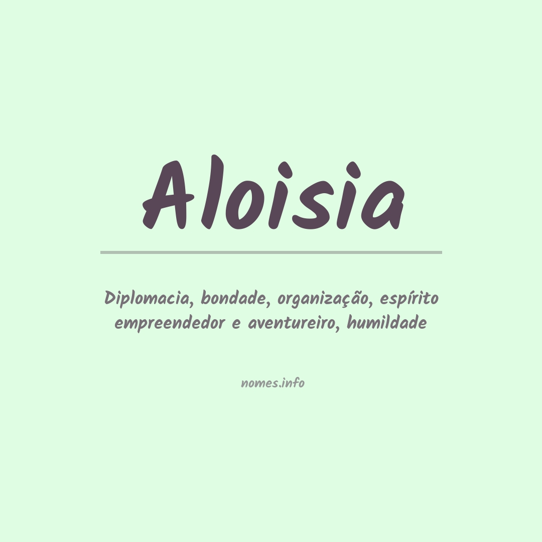 Significado do nome Aloisia