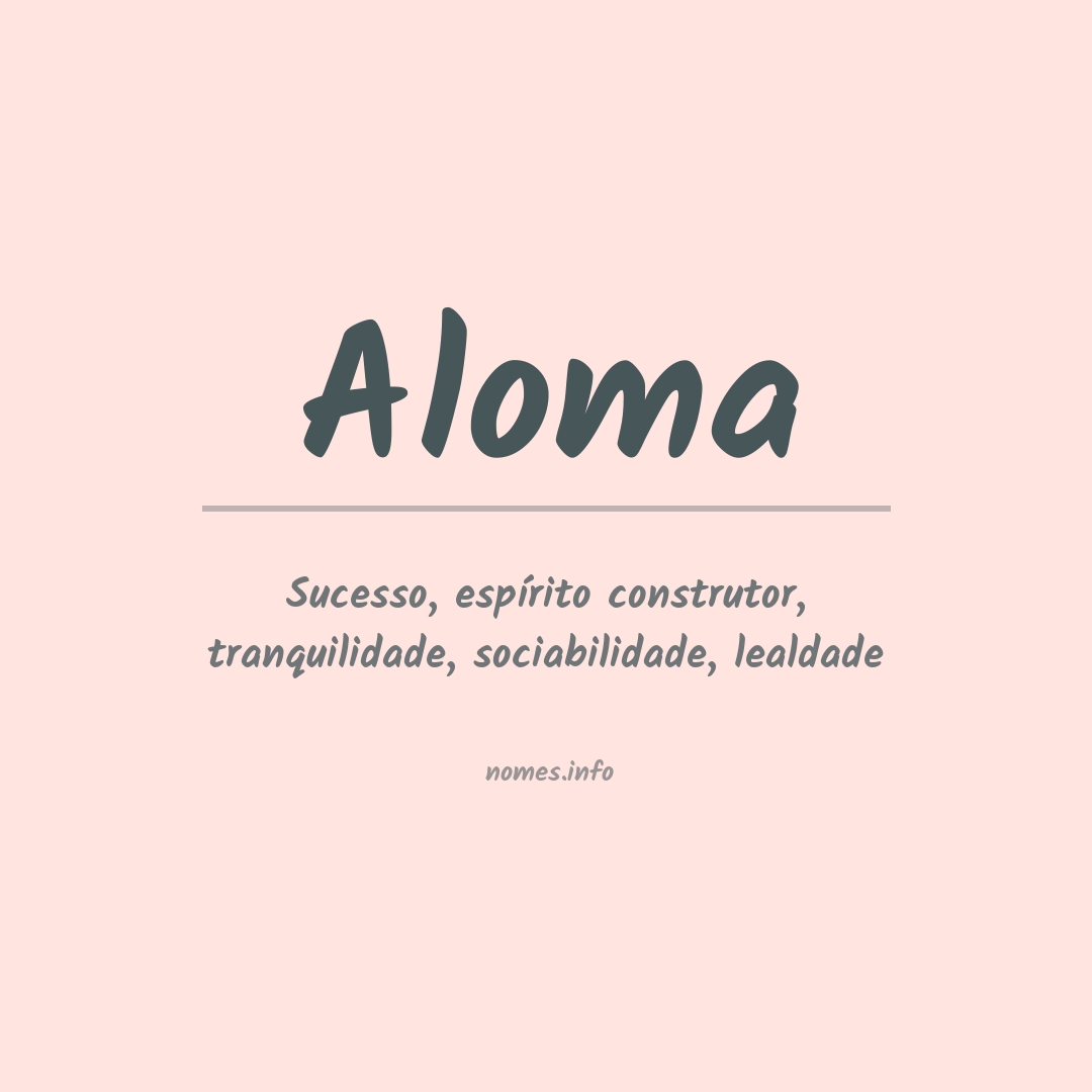 Significado do nome Aloma