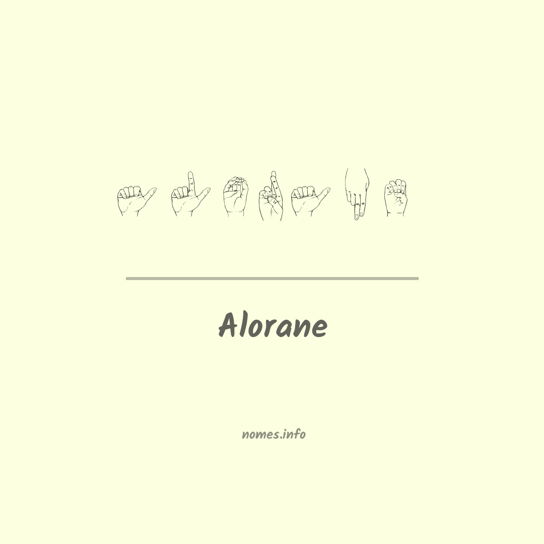 Alorane em Libras