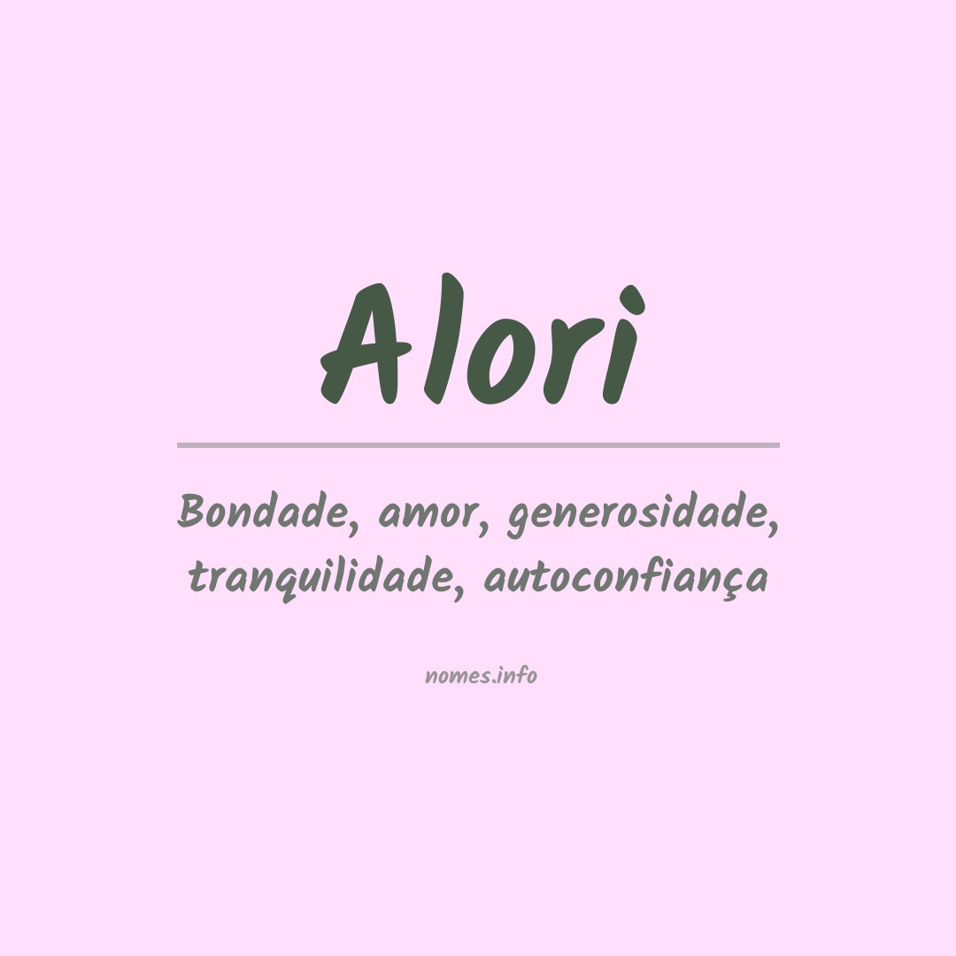 Significado do nome Alori