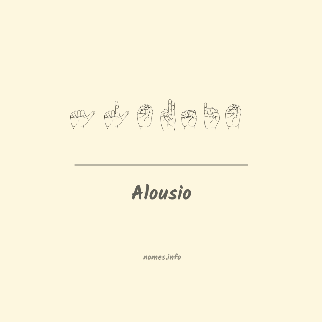 Alousio em Libras
