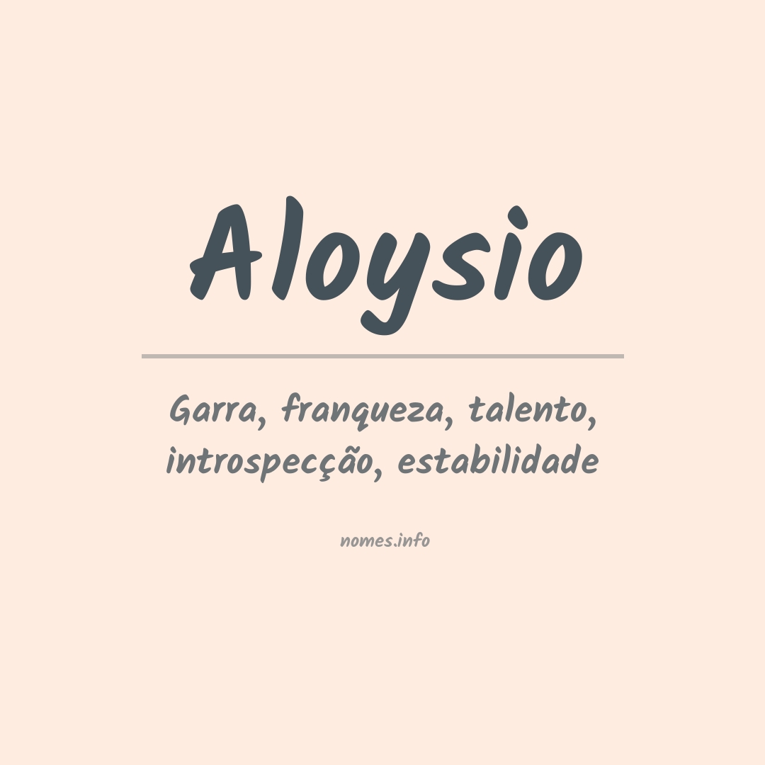 Significado do nome Aloysio