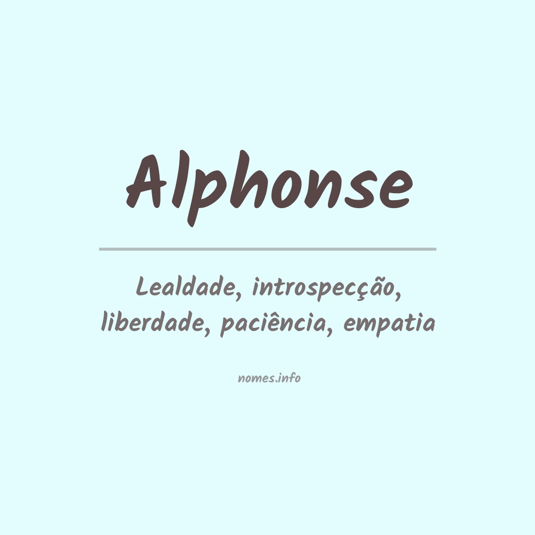 Significado do nome Alphonse