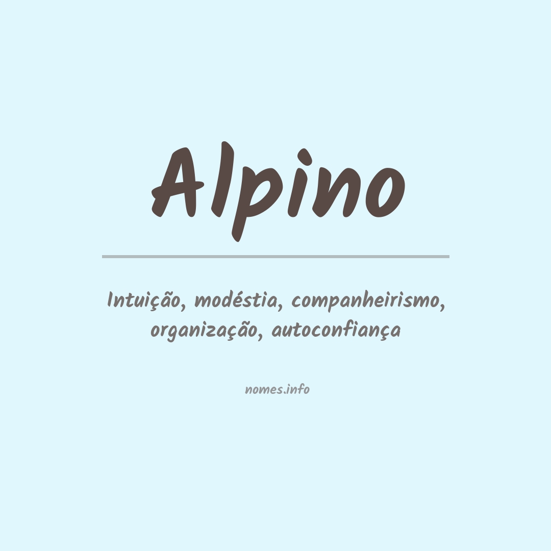Significado do nome Alpino