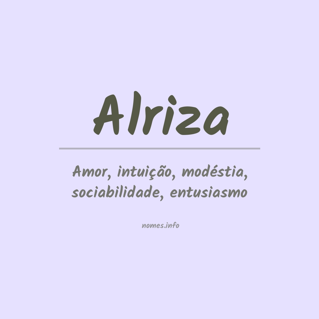 Significado do nome Alriza