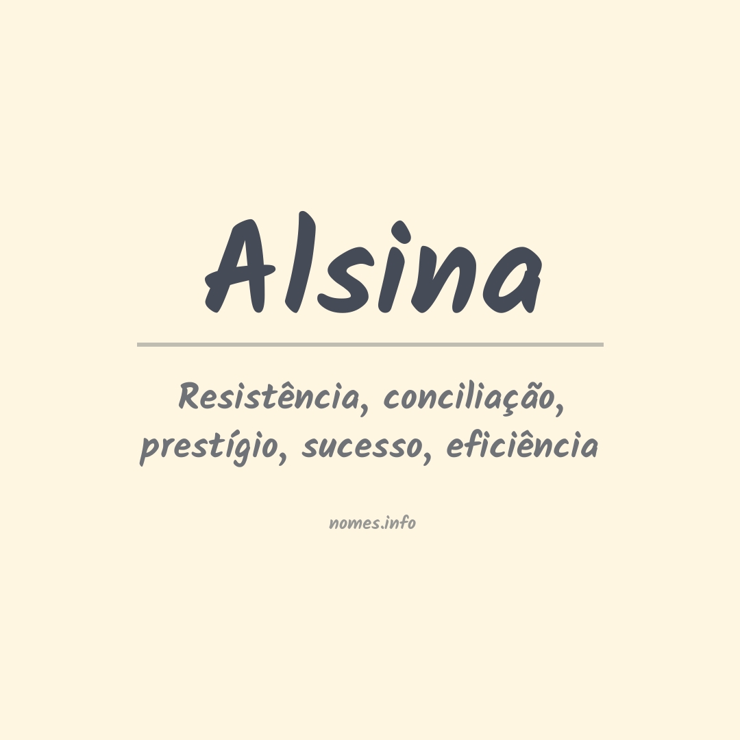 Significado do nome Alsina