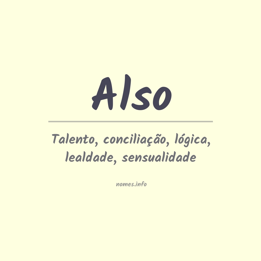 Significado do nome Also