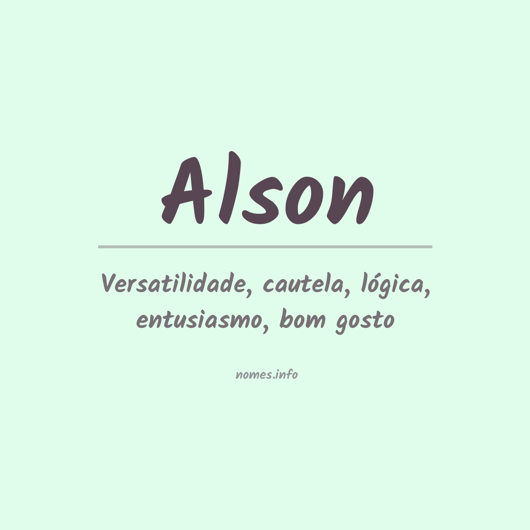 Significado do nome Alson