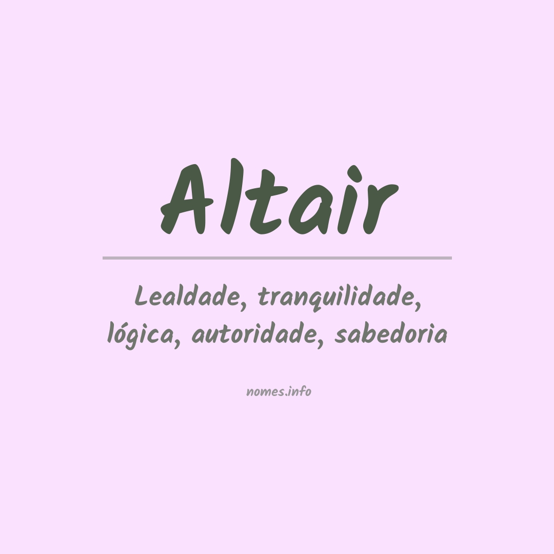 Significado do nome Altair