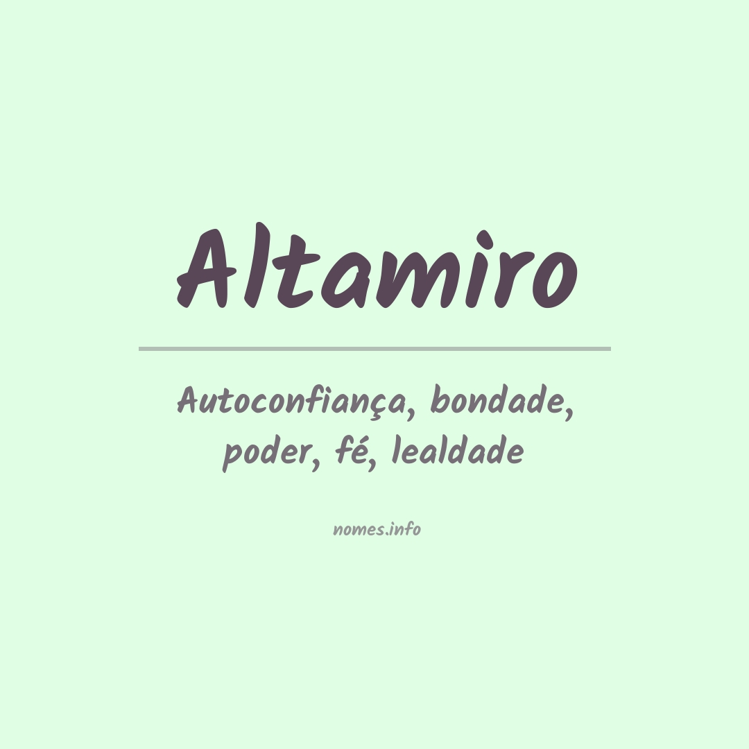 Significado do nome Altamiro
