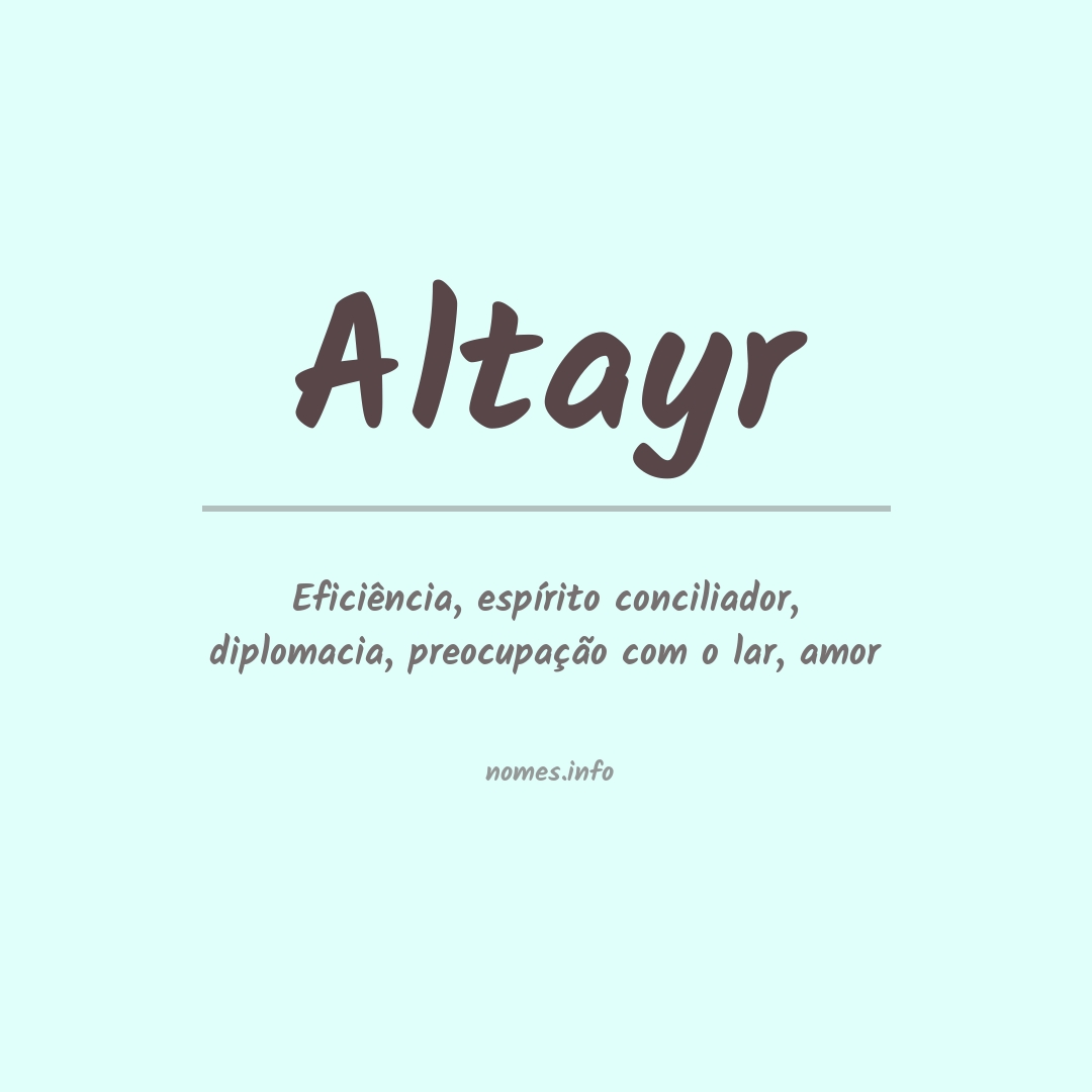 Significado do nome Altayr