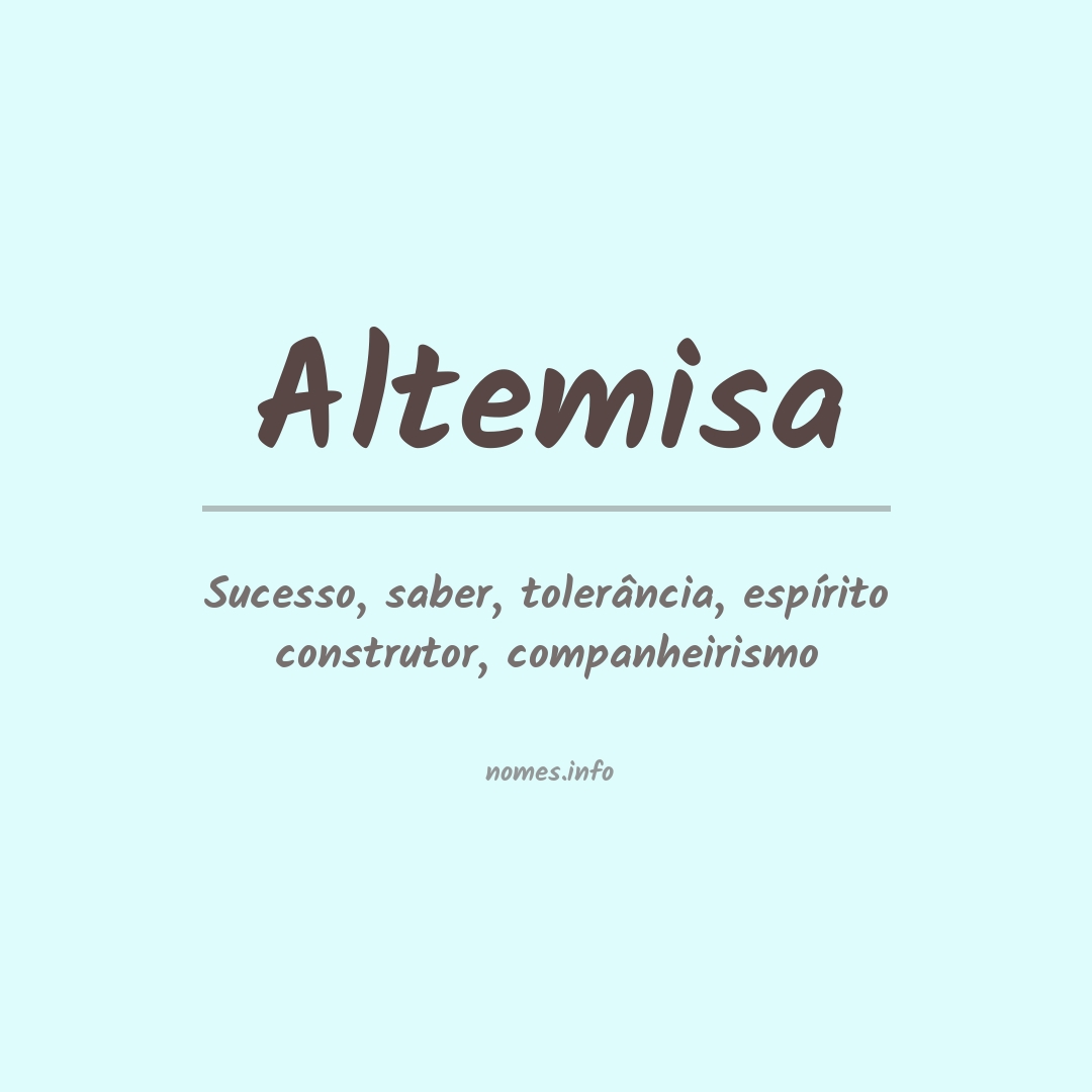 Significado do nome Altemisa