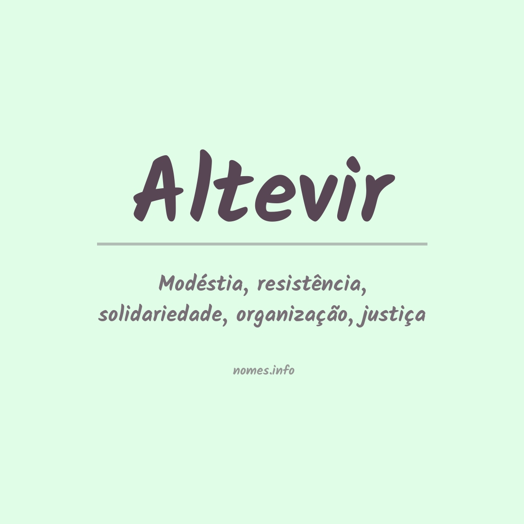 Significado do nome Altevir