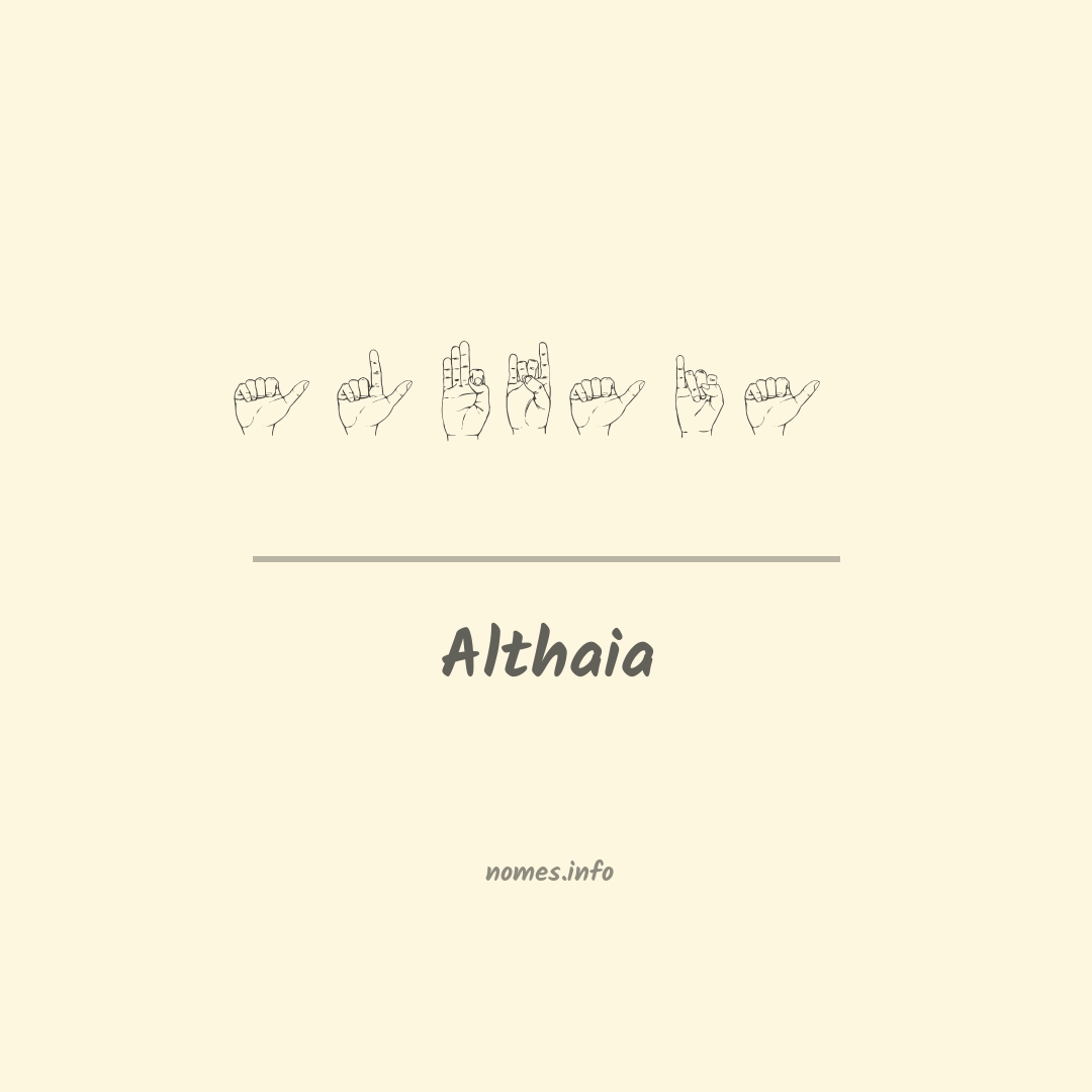 Althaia em Libras Althaia em Libras