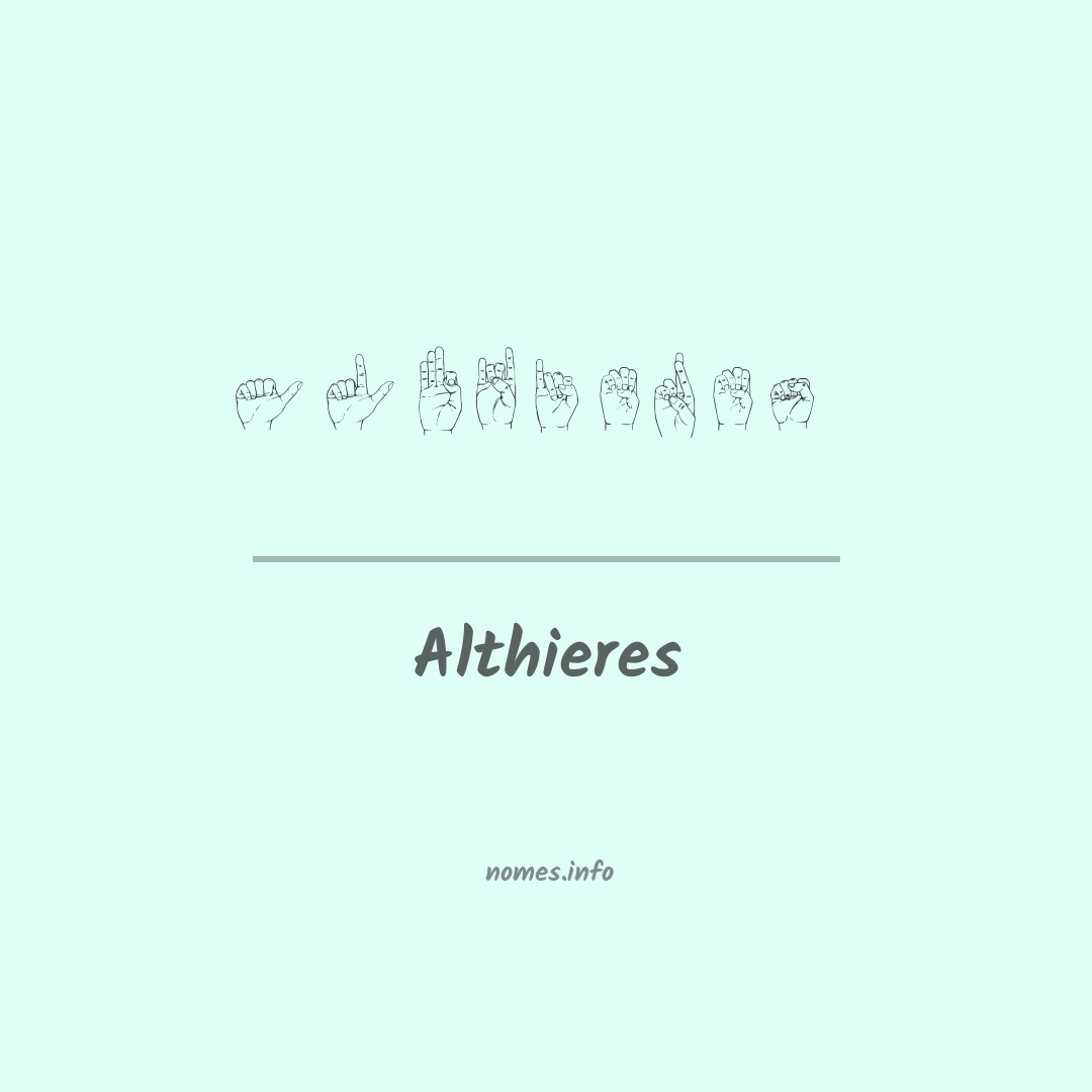Althieres em Libras