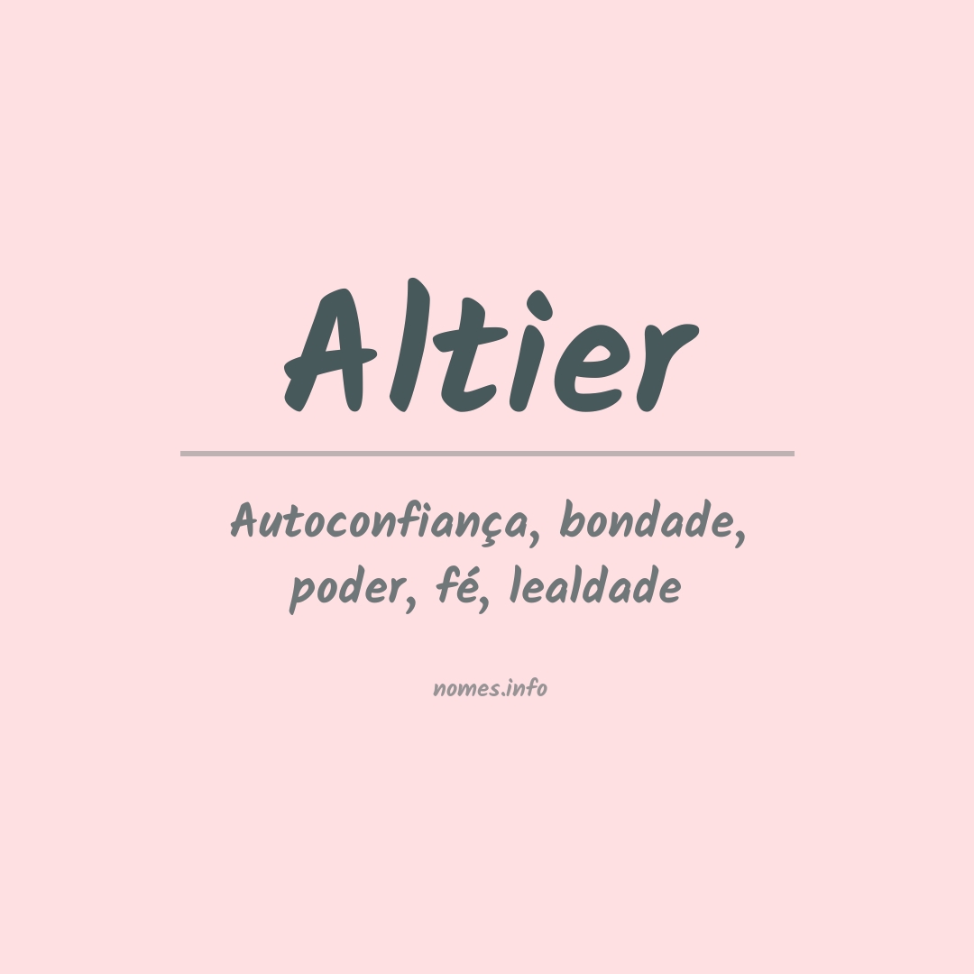 Significado do nome Altier