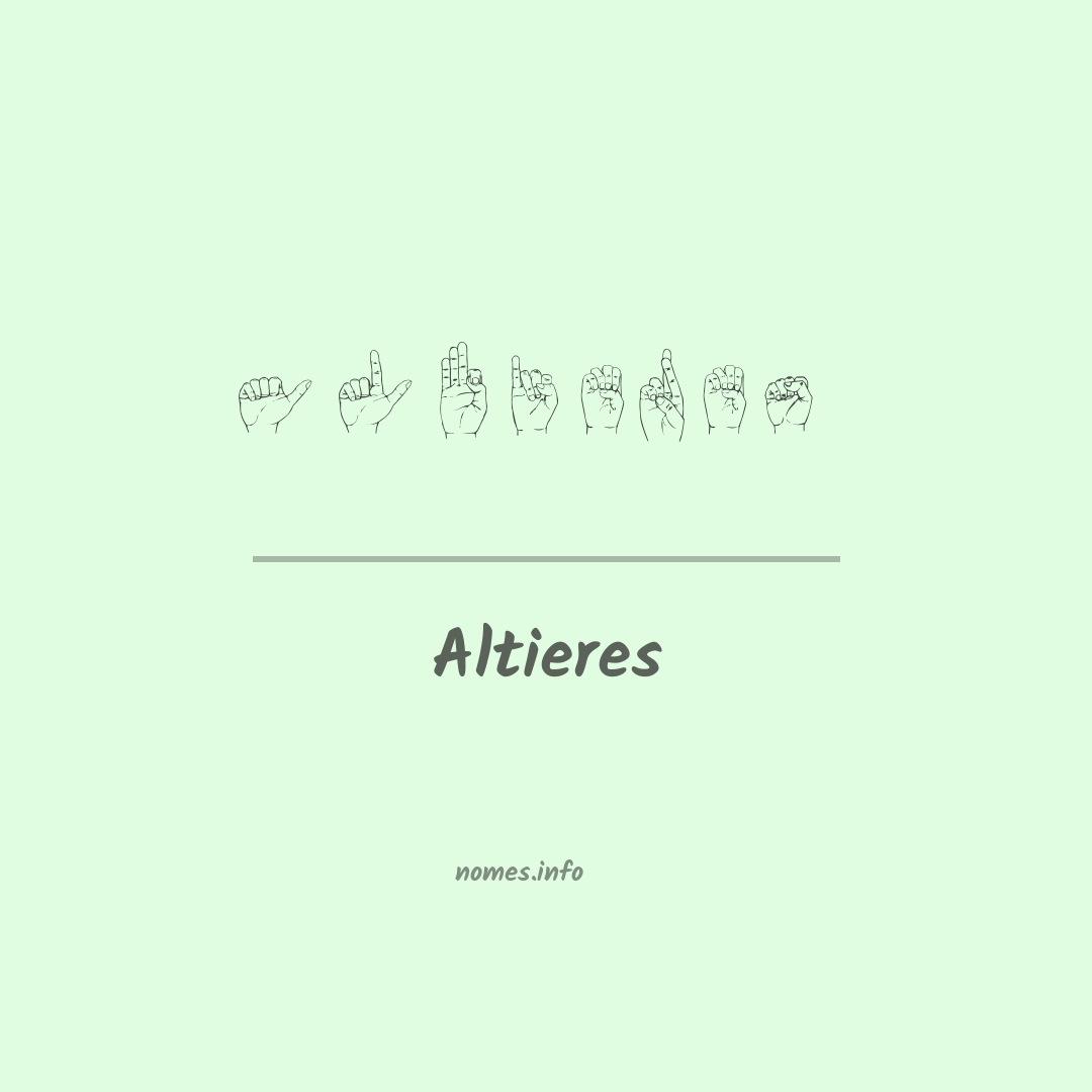 Altieres em Libras