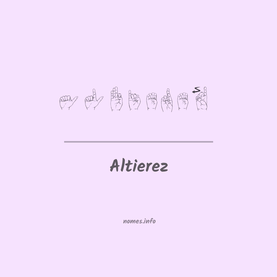 Altierez em Libras