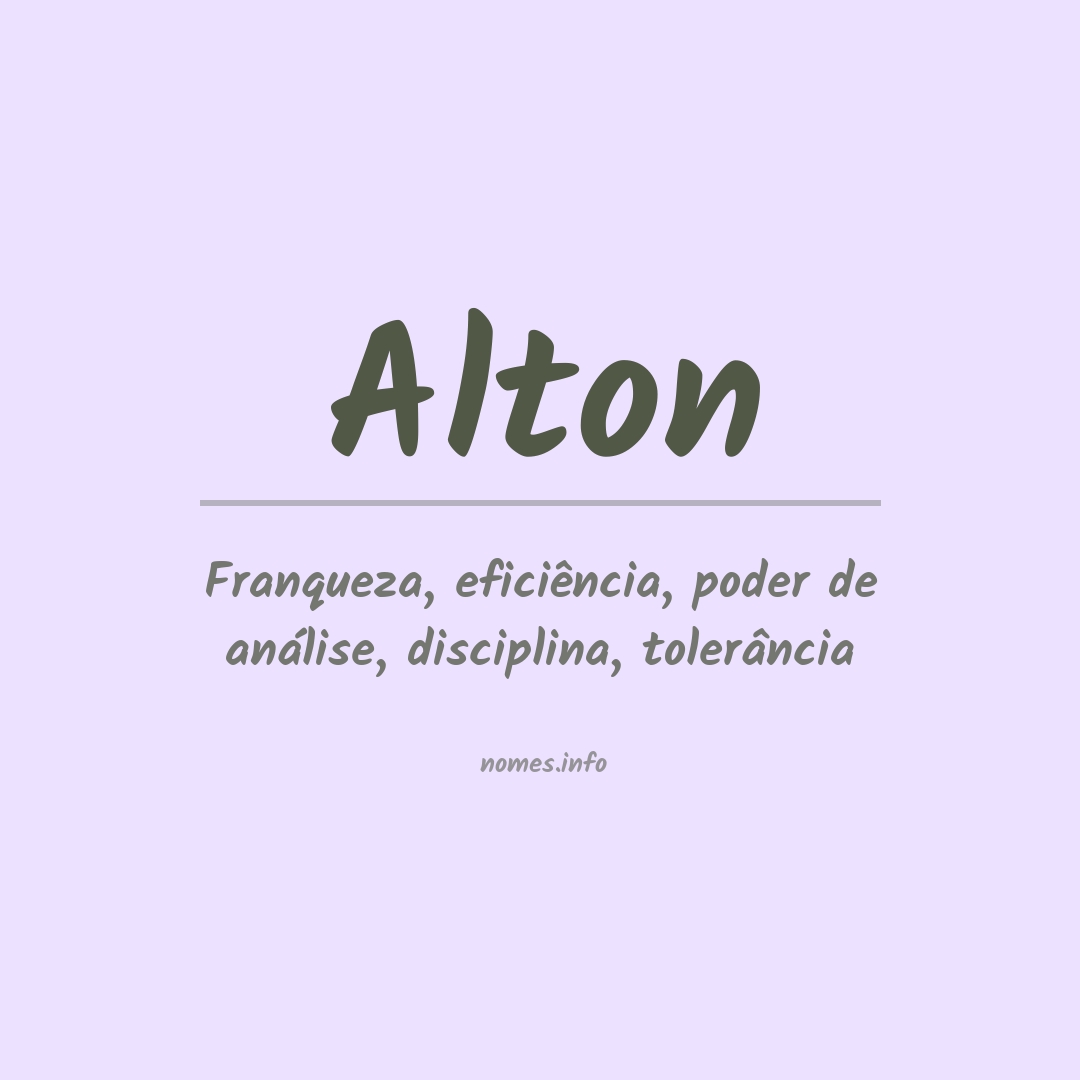 Significado do nome Alton