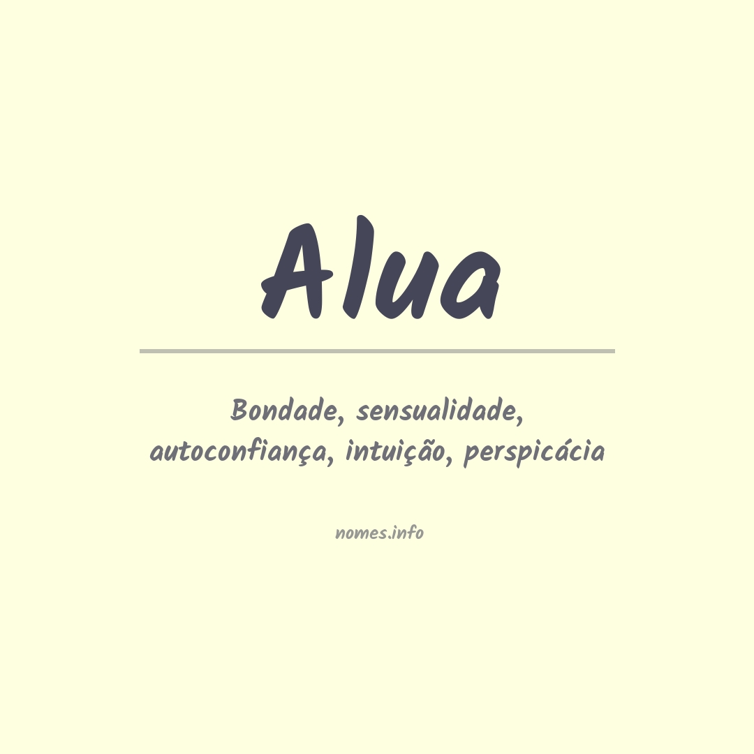 Significado do nome Alua