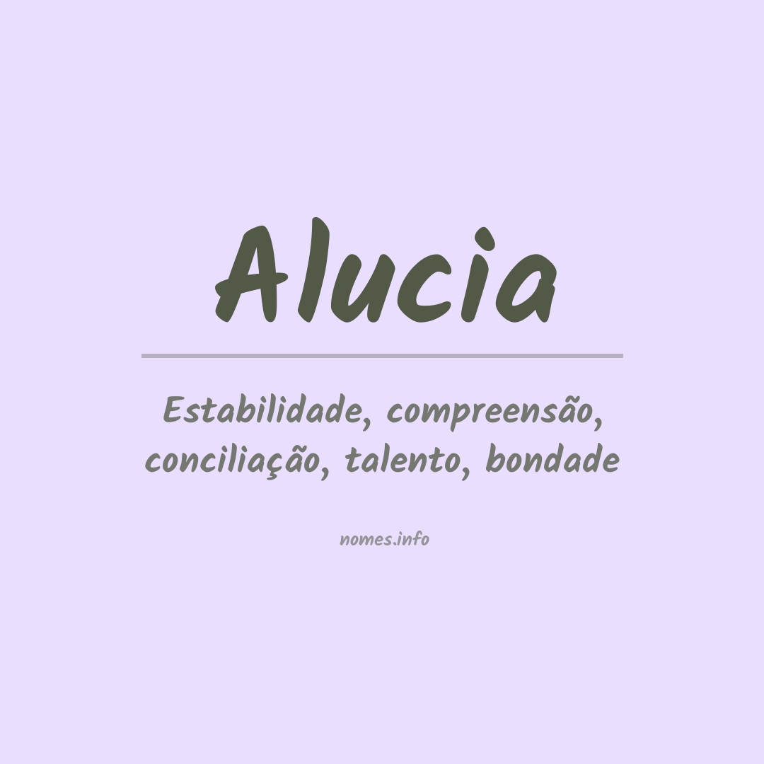 Significado do nome Alucia