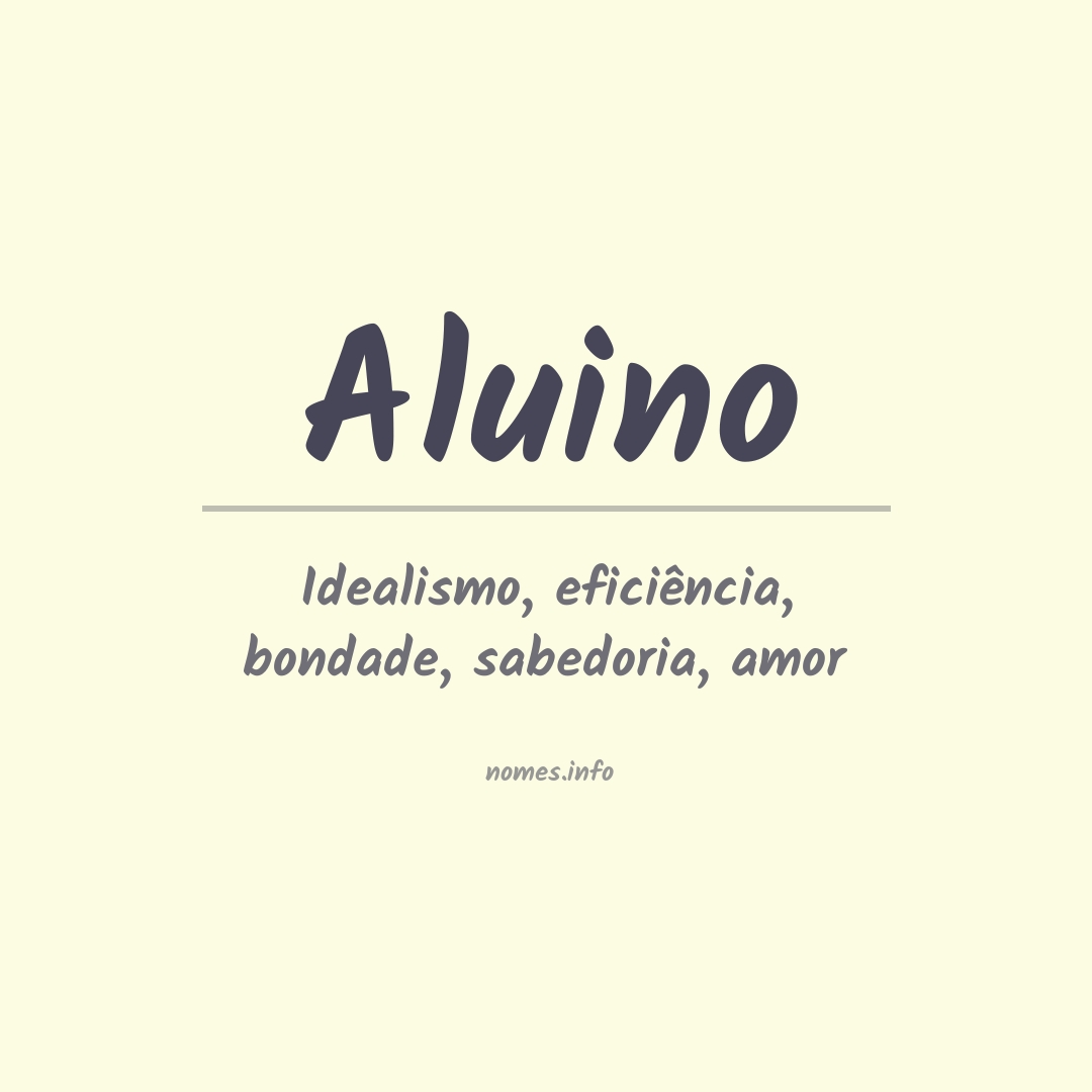 Significado do nome Aluino