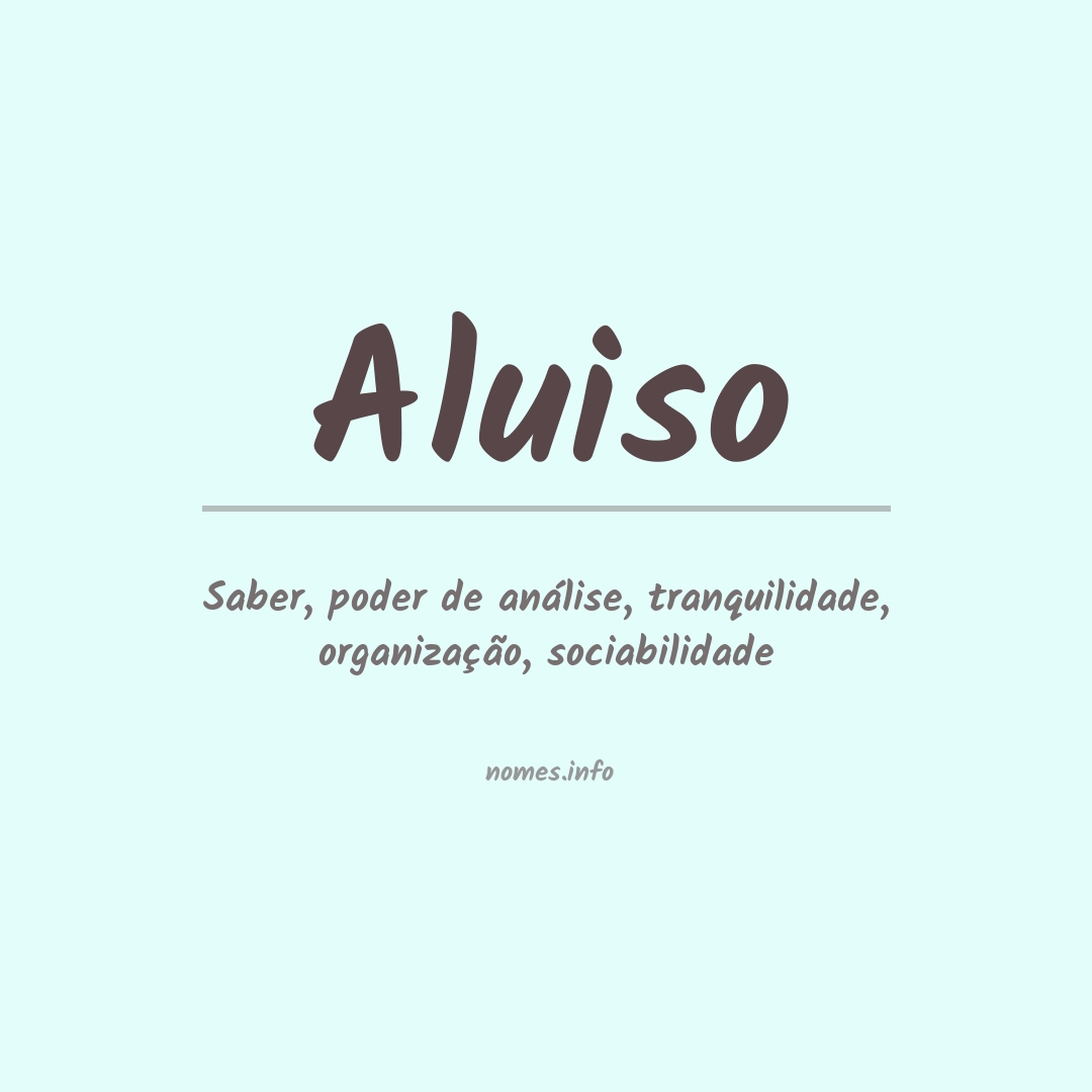 Significado do nome Aluiso