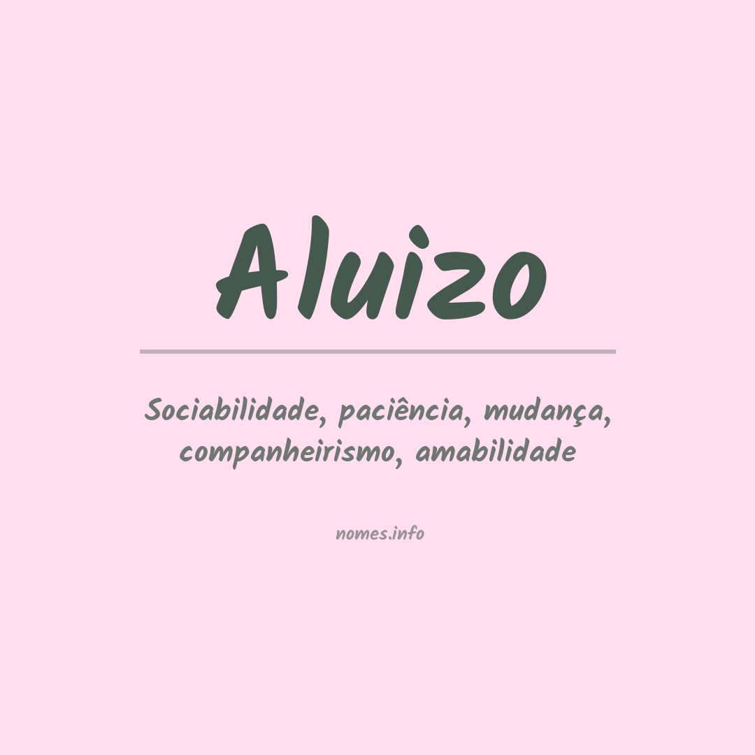 Significado do nome Aluizo