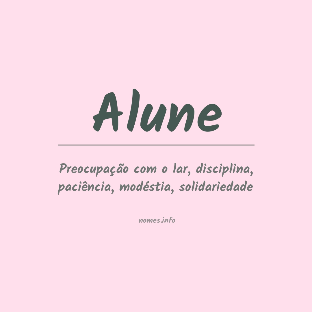 Significado do nome Alune