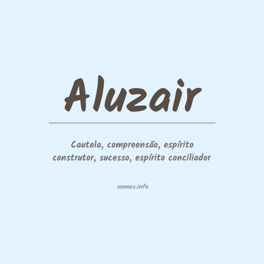 Significado do nome Aluzair