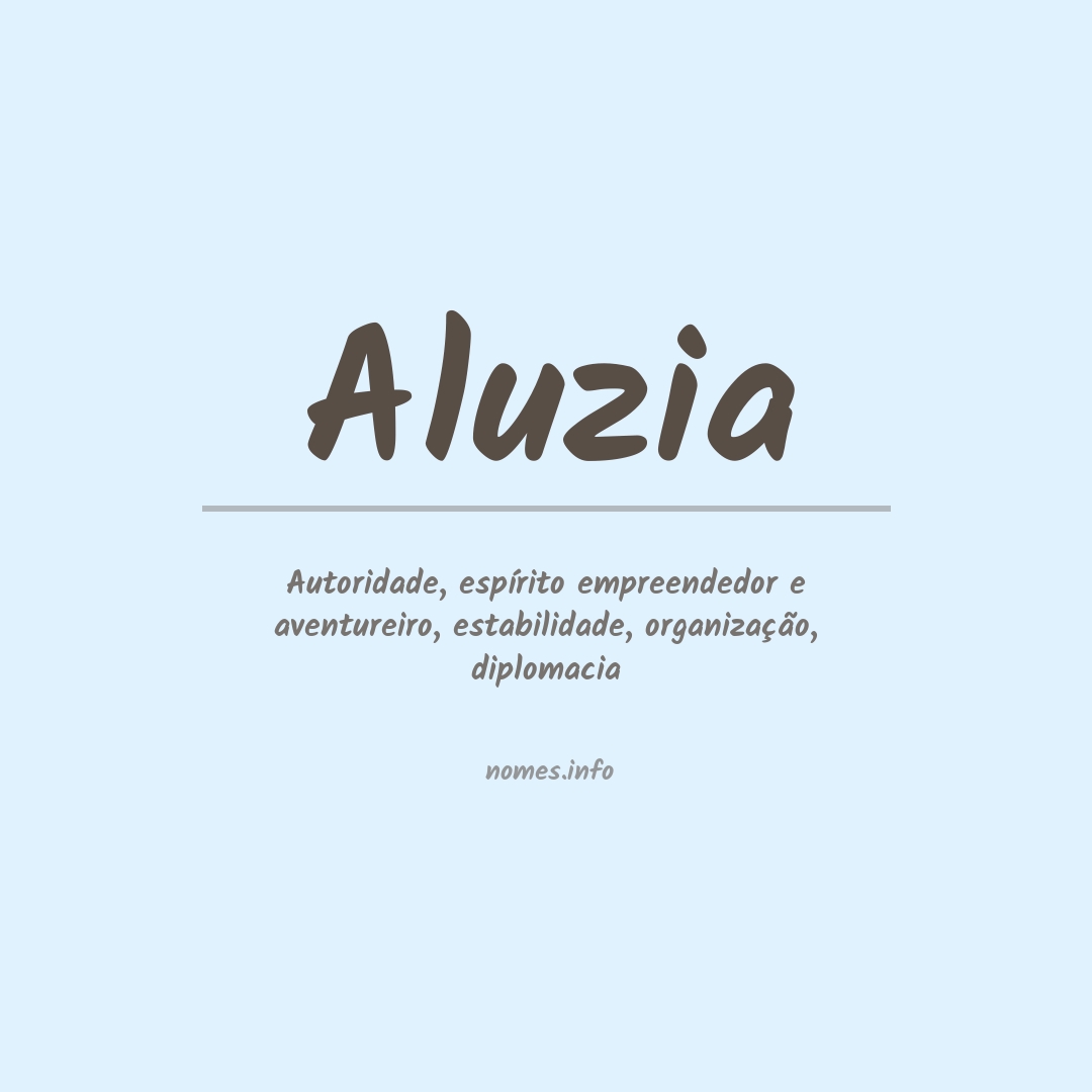 Significado do nome Aluzia