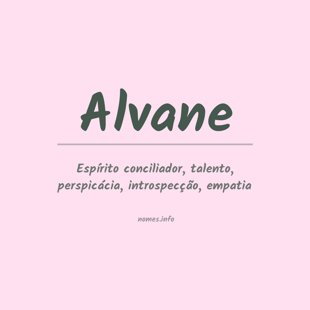 Significado do nome Alvane