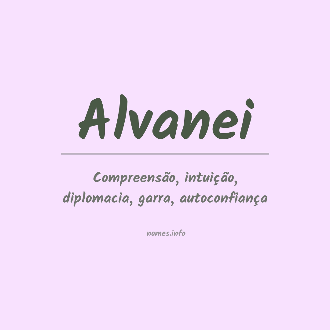 Significado do nome Alvanei