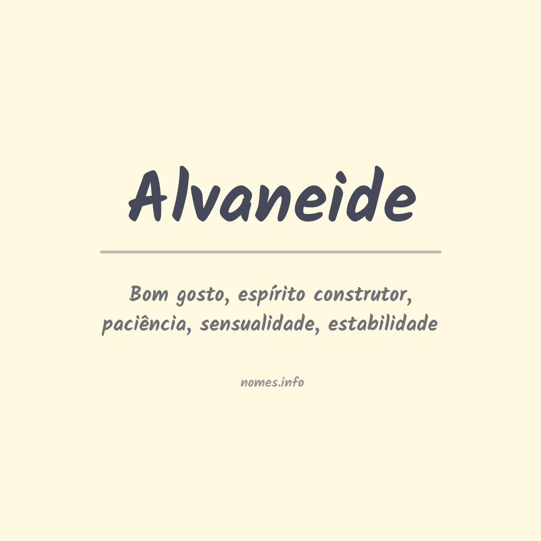 Significado do nome Alvaneide